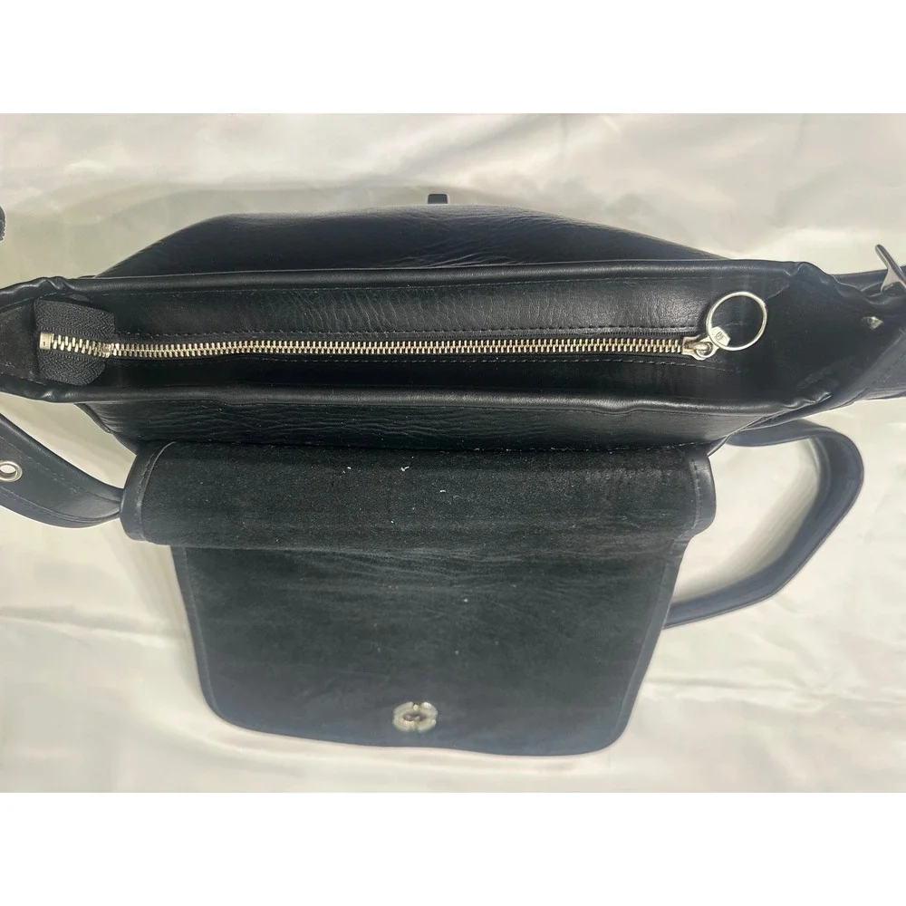 Vintage‎ Coach Court Bag 0532 Black Leather Crossbody USA Made Purse